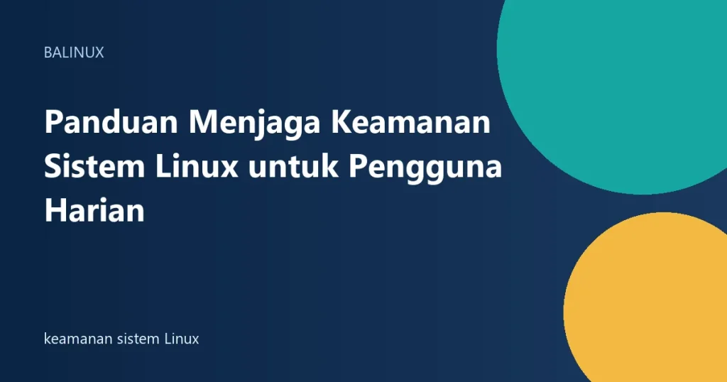 keamanan sistem Linux