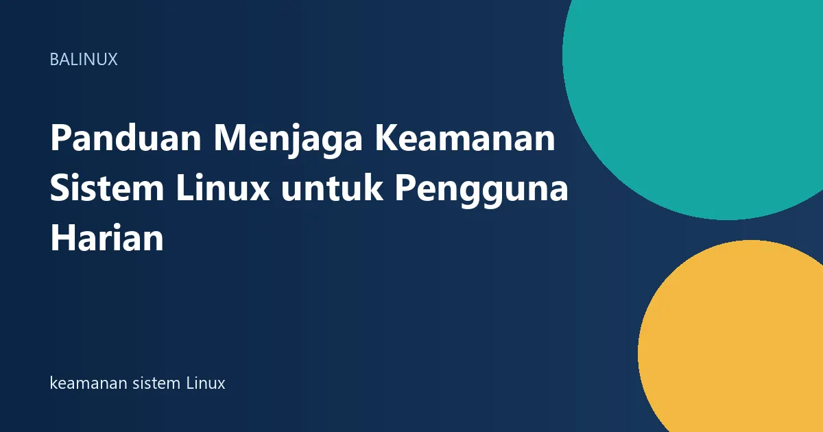keamanan sistem Linux